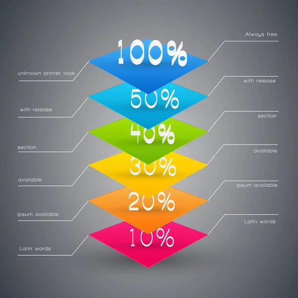 Разноцветный шаблон бизнес-диаграмм — стоковый вектор