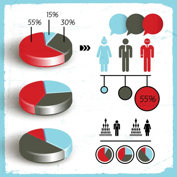 Juego de diagramas de negocio — Vector de stock