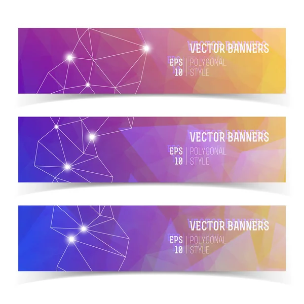 Abstrakta Banners med konstellation av lampor — Stock vektor