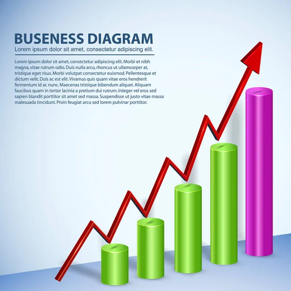 Modelo de diagrama de negócios — Vetor de Stock