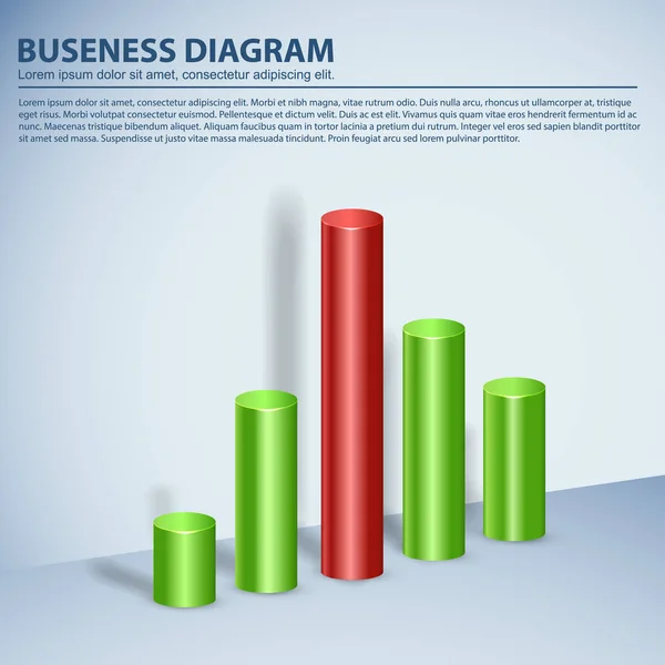 Modelo de diagrama de negócios —  Vetores de Stock