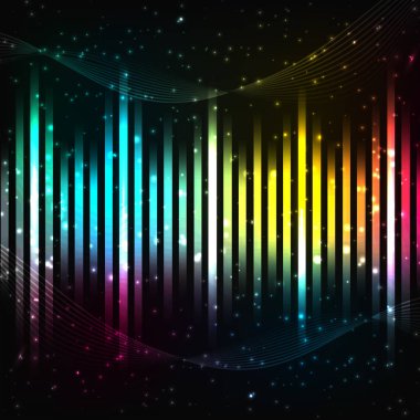 renkli bir equalizer arka plan