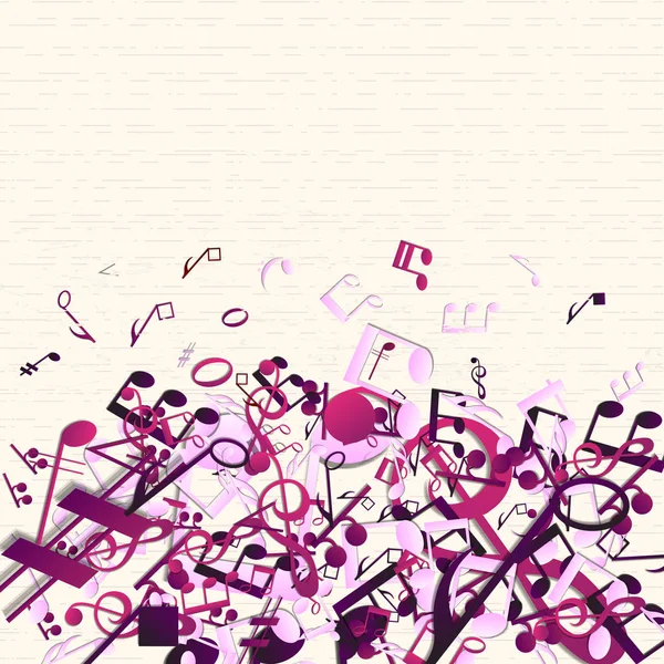 Fond musical violet coloré — Image vectorielle