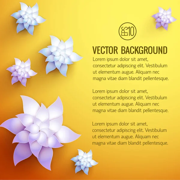 Decorações de flores fundo — Vetor de Stock