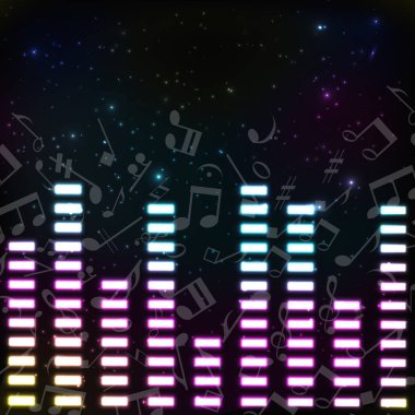 Müzik arka plan renkli