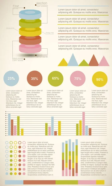 Vintage-Infografik Set — Stockvektor