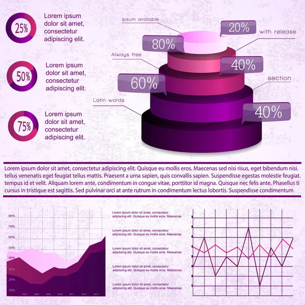 Vintage infographics set — Stock Vector