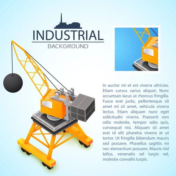 Máquinas de construção Contexto industrial — Vetor de Stock