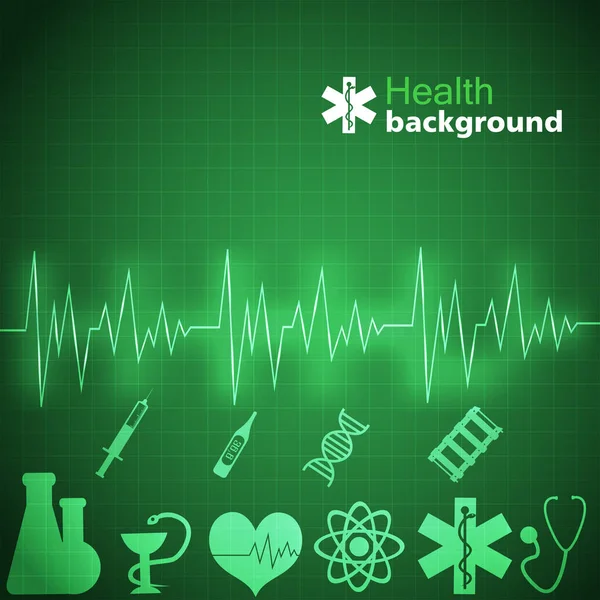 Medizin grüner Hintergrund — Stockvektor