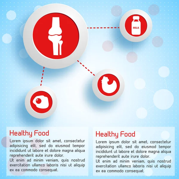 Doğru beslenme Infographic kavramı — Stok Vektör