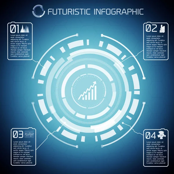 Moderne virtuelle Technologie-Infografiken — Stockvektor