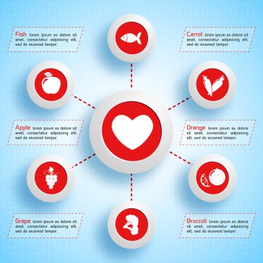 sağlıklı gıda infographics