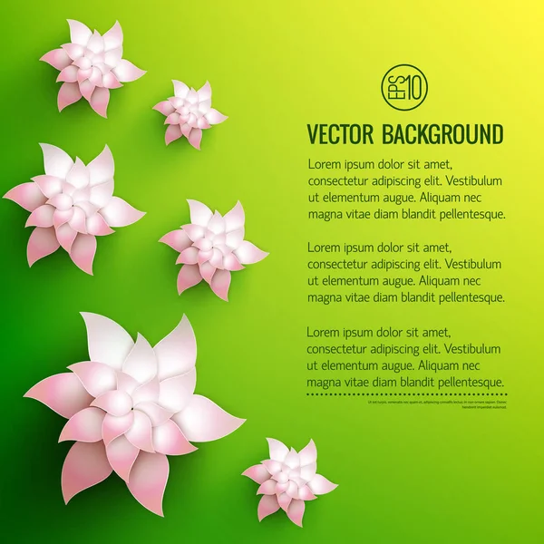 Декоративные цветы фон — стоковый вектор