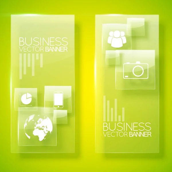 Negocios creativos Banners verticales — Vector de stock