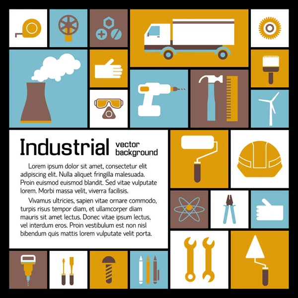 Modèle d'éléments industriels — Image vectorielle