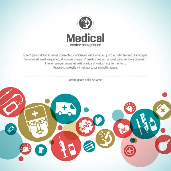 Antecedentes del tratamiento médico Ilustración — Vector de stock