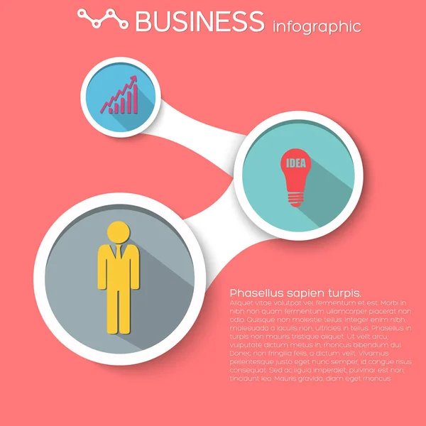 Iş Infographic kavramı — Stok Vektör