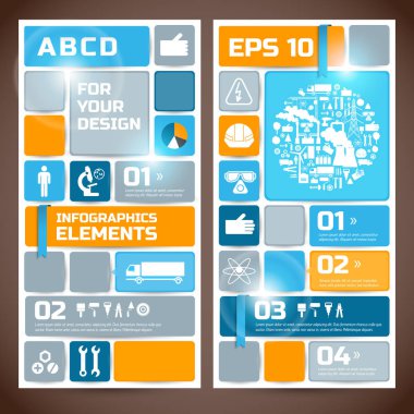 Endüstriyel Infographic dikey afiş