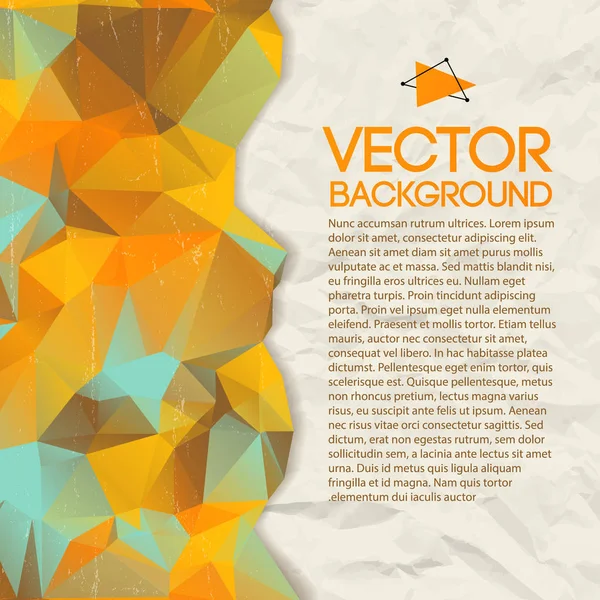 Colorful Polygon Background — Stock Vector