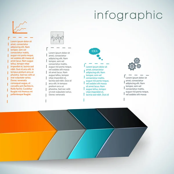 3D Diagramm Infografik — Stockvektor