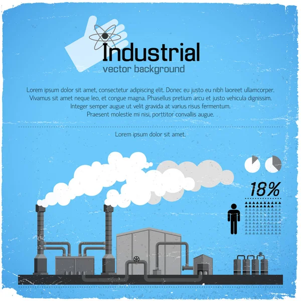 Fondo industrial y elementos infográficos — Vector de stock