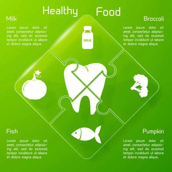 건강 식품 인포 그래픽 — 스톡 벡터