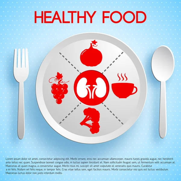 Concepto de alimentos saludables — Archivo Imágenes Vectoriales