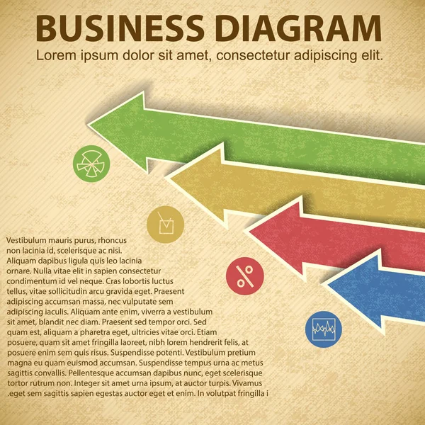 Mall för Business-diagram — Stock vektor