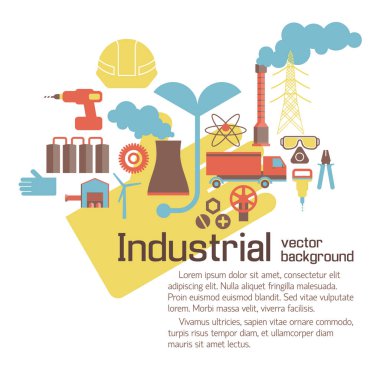 Endüstriyel çevre şablon