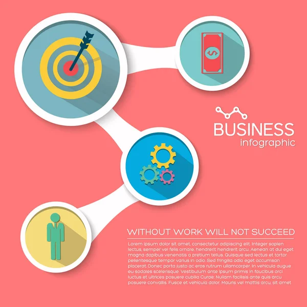 Abstrakte Business flache infografische Elemente — Stockvektor