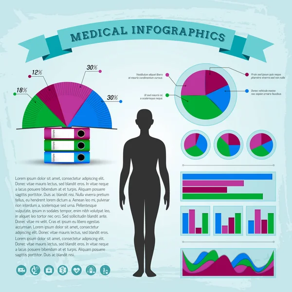 Hälso-och infographics — Stock vektor