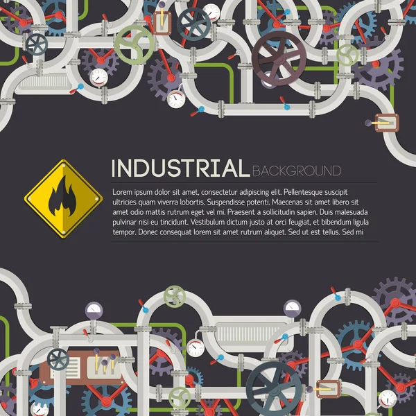 Ipari gyártási poszter — Stock Vector