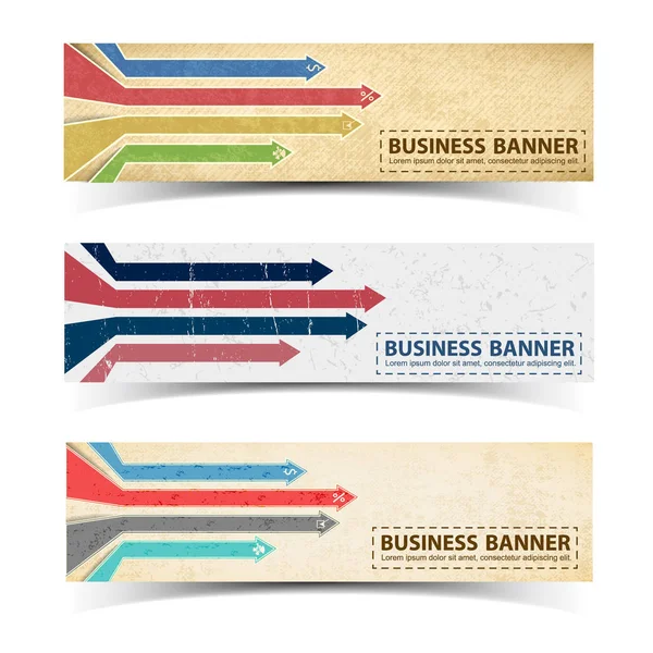 Business Retro horizontale Banner — Stockvektor