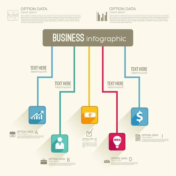 Business Abstract Flowchart Concept — Stock Vector