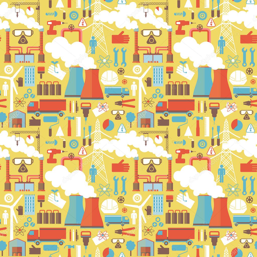 Industrial Seamless Yellow Pattern