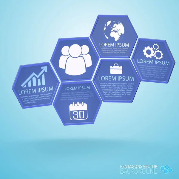 Lila altıgenler iş Infographics