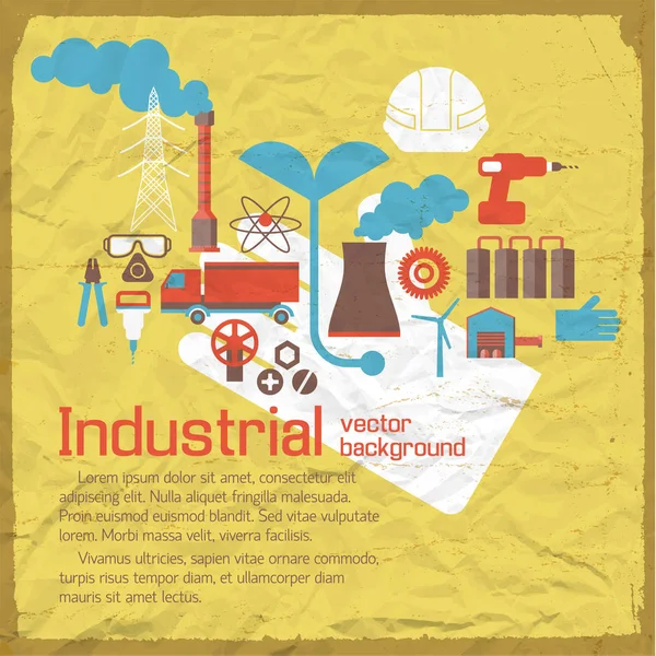 Fond vectoriel industriel — Image vectorielle