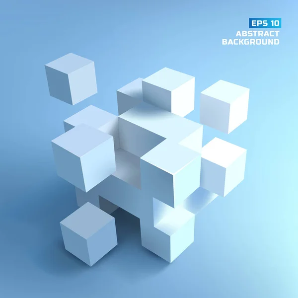 3D cubes fond — Image vectorielle