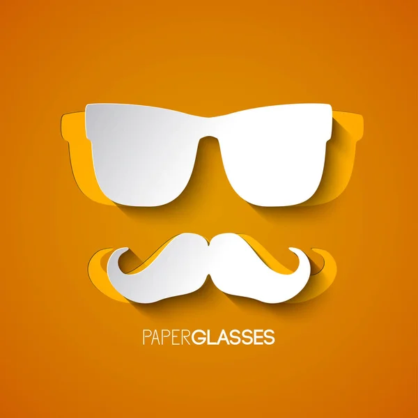 Hipster Mustache and Glasses Design — стоковый вектор