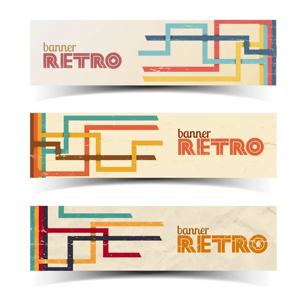 Abstracte Retro horizontale Banners — Stockvector