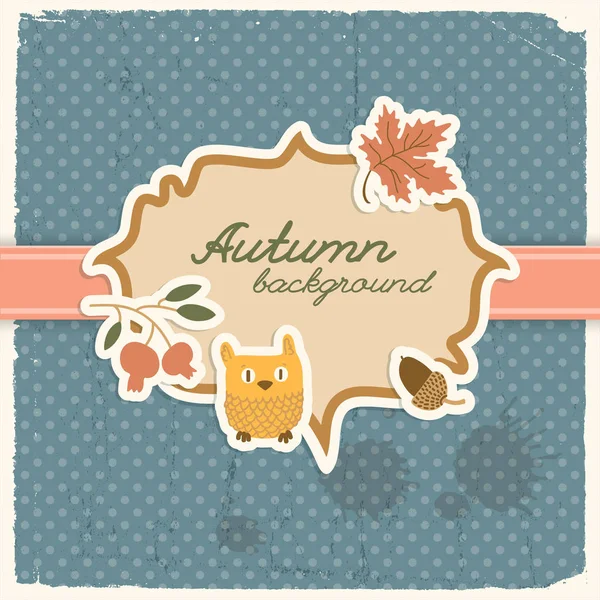 Fondo sin costuras de otoño de Polkadot — Vector de stock