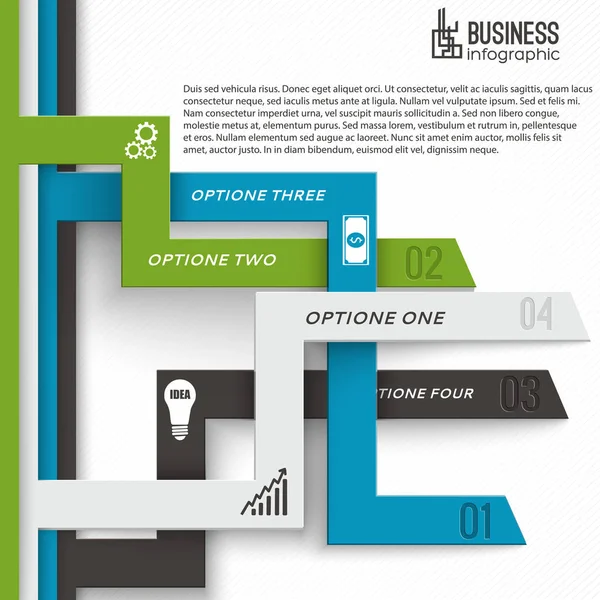 Negocios Inforgaphic Lines Antecedentes — Archivo Imágenes Vectoriales