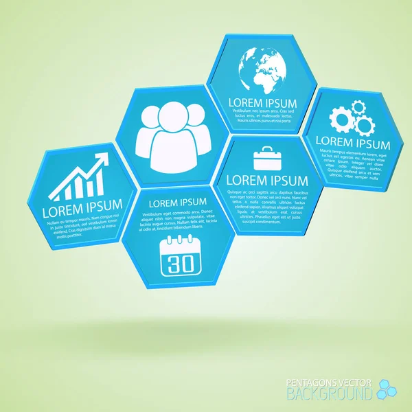 Altıgen yanarak bahislerin doğru iş Infographics kompozisyon