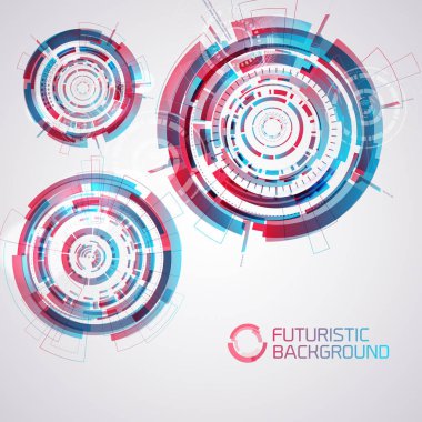 Modern futuristik daireler Set