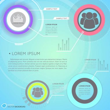 İş Infographics fütüristik kullanıcı arabirimi