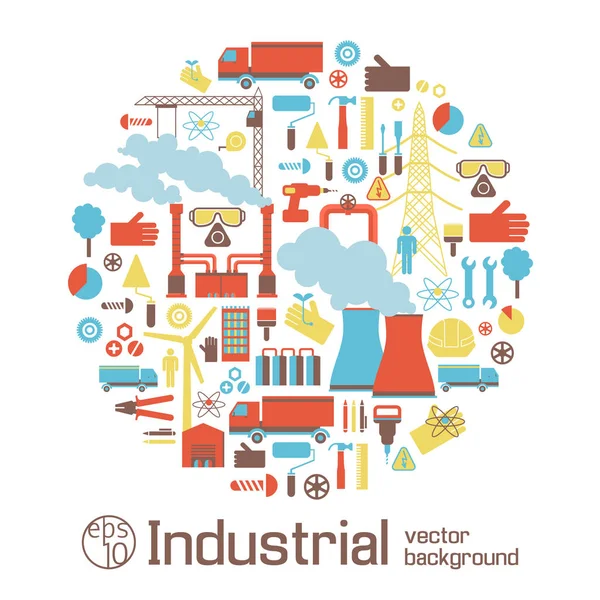 Contexte conceptuel industriel — Image vectorielle