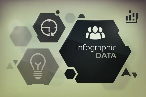 Abstraktes geometrisches infografisches Konzept — Stockvektor