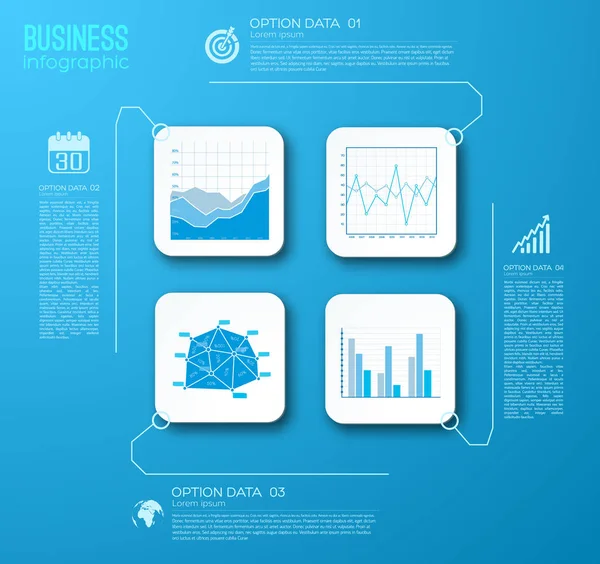 Web Business Charts Infografías — Vector de stock