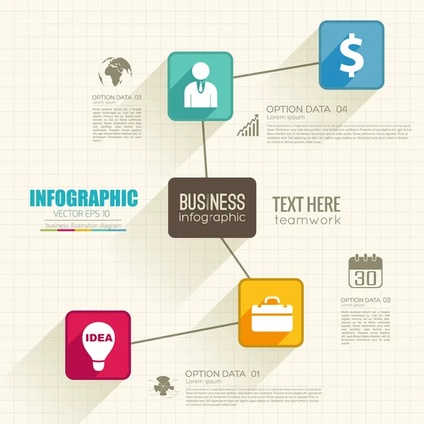 Infographie Web Concept abstrait — Image vectorielle