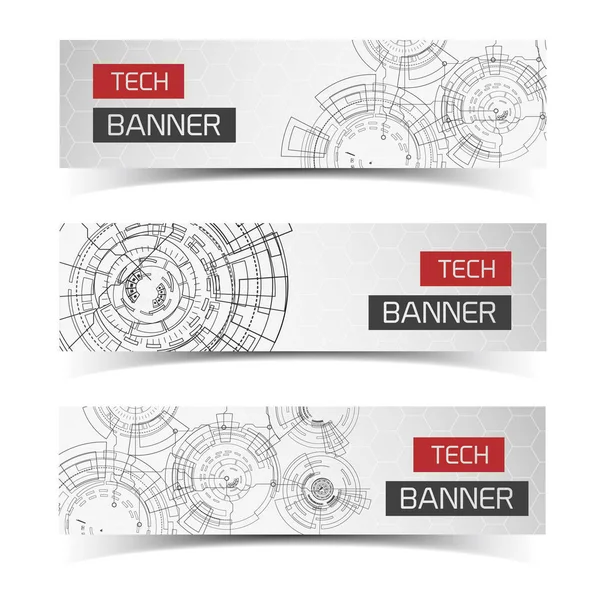 Nowoczesnej technologii wirtualnych banery — Wektor stockowy